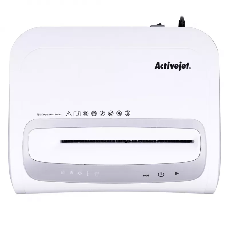 Smulkintuvas Activejet ASH-1602M, P-5, 28 l, 2x14 mm smulkintos dalelės, baltas