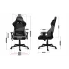 Huzaro Force 6.2 Pilka Mesh žaidimų kėdė