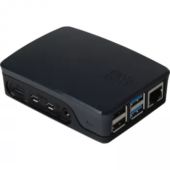 Raspberry Enclosure Originali for 4B Juoda/Pilka (RPI4 CASE BLK/GRY)
