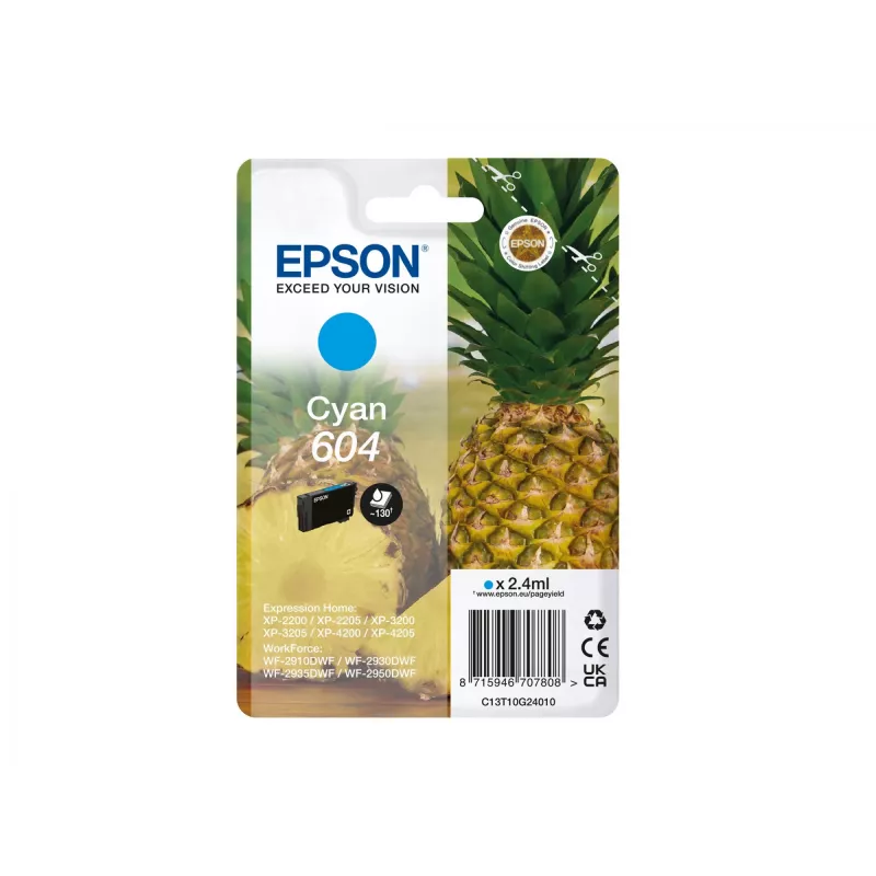 Epson 604 rašalo kasetė 1 vnt. Originali standartinės išeigos Žydra