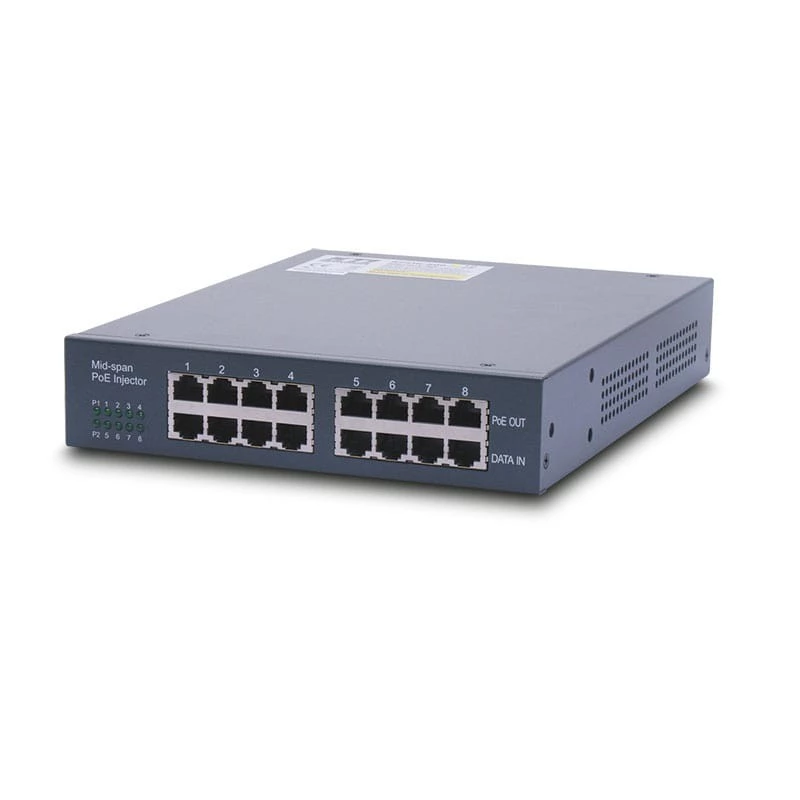 PoE injektorius kti networks KPOE-800-HP 8 prievadų didelės galios PoE injektorius