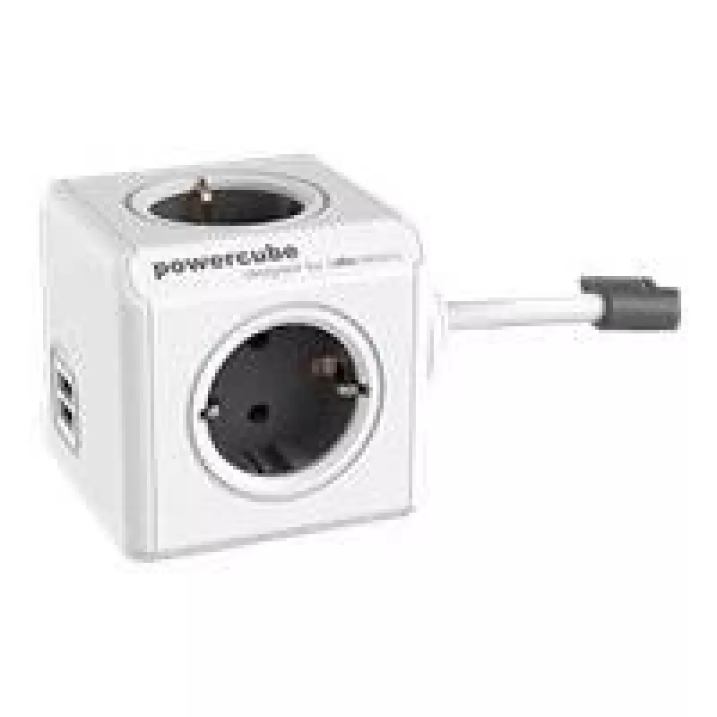Power Extended Allocacoc 1407/DEEUPC 3m 4 kintamosios srovės lizdai pilka balta