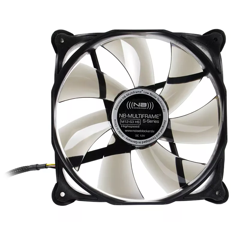 Ventiliatorius NoiseBlocker Multiframe M12-2 120 mm, 1800 RPM, 124 m³/h, 4,5 V, juodas