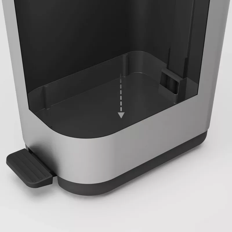 ROTHO Ribo Sidabrinė - pedal bin – 35l