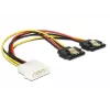 Vidinis maitinimo laidas DeLOCK 85237 0,2 m nuo Molex iki 2 x SATA