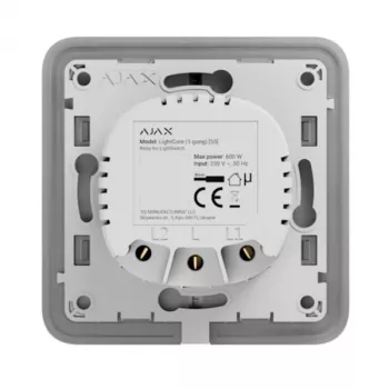 Prie sienos montuojamas išmanusis šviesos jungiklis Ajax SMART HOME LIGHTCORE 1GANG modelis 52136