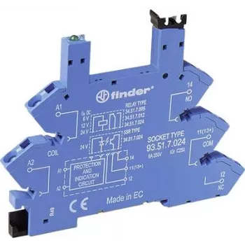 Finder 93.51.8.240 Relės lizdas tinkamas serijoms: Serija 34 34.51, 34.81 (P x P x A) 93,6 x 6,2 x 76 mm 1 vnt. (93.51.8.240)