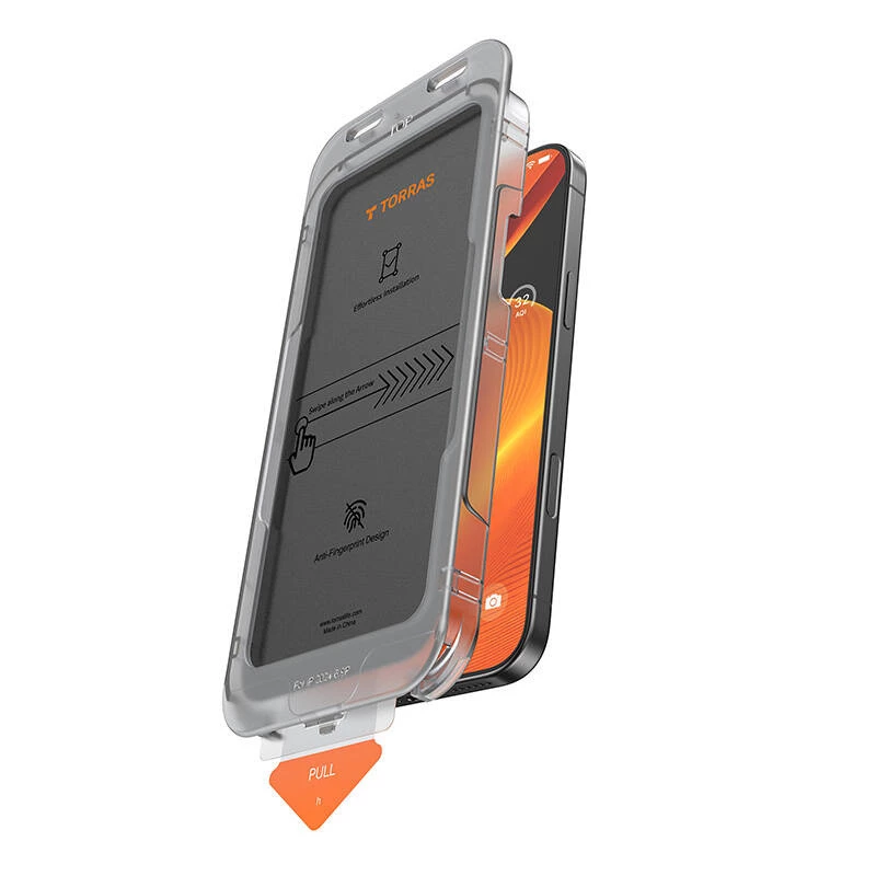 Privatumo stiklo ekrano apsauga Torras Install Master, skirta iPhone 16 Plus (modelis X00FX1563)
