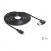 USB laidas DeLOCK USB 2.0 5m USB A Micro-USB B Juoda
