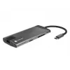 NATEC Fowler Plus USB Type-C Juoda Pilka MicroSD SD Hub