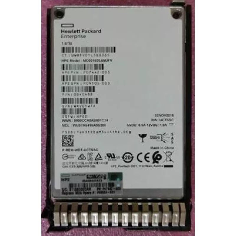 HPE P09924-001 vidinis kietojo kūno diskas 2,5 colio 1,6 TB SAS (P09924-001)