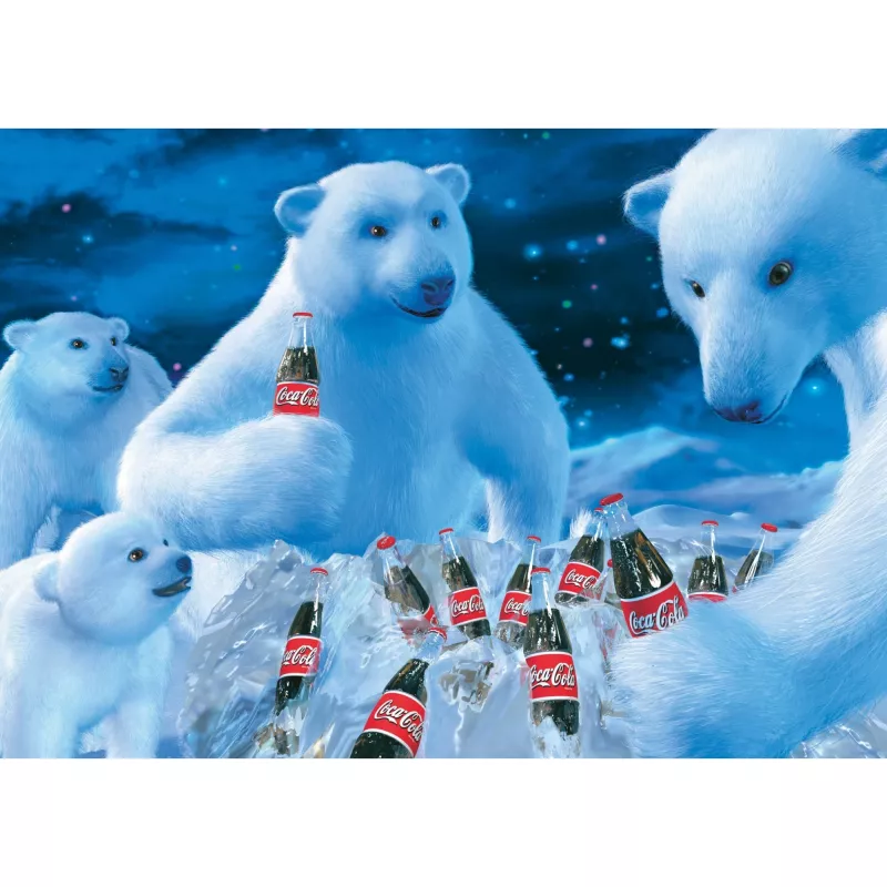 Coca-Cola - baltosios meškos, 1000 dalių dėlionė