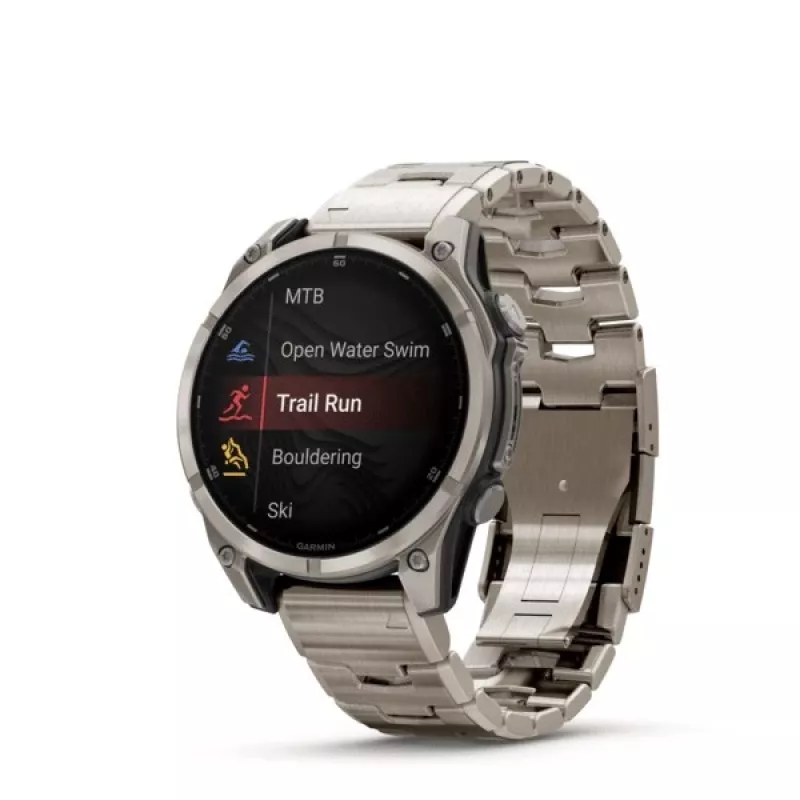 Išmanusis laikrodis GARMIN Fenix 8 47 mm, 1,4 colio (3,56 cm) AMOLED 454×454, titanas, Wi‑Fi, GPS