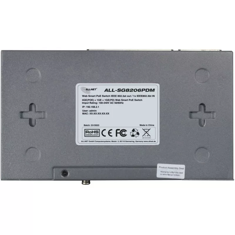 PoE komutatorius ALLNET ALL-SG8206PDM 6 prievadų 802.3af/at