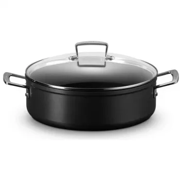 Le Creuset Toughened Non-Stick keptuvė su stikliniu dangčiu 28 cm