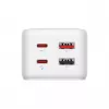 Maitinimo prailginimo adapteris FIXED FIXCS65-1.5-WH su 2× USB-C PD 65W ir 2× USB-A prievadais