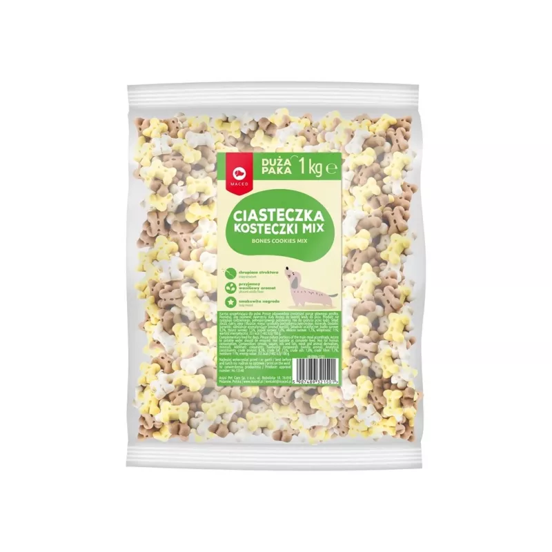 MACED Bones Cookies Vanilla Mix - šunų skanėstas - 1 kg