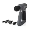 Nedis Sports Massage Gun, 6-Speed with 4 Attachments, Brushless Motor for Muscle Recovery & Relaxation, Triangular Handle, Rechargeable - Pilka