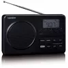 Nešiojamas radijas Lenco MPR-035BK — FM/AM, maitinimas iš tinklo ir baterijų, 2,5 colio LCD, 20 FM stočių atminties, 3,5 mm išvestis