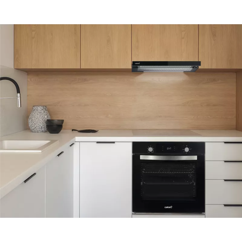 Ištraukiamasis gartraukis CATA TFH 6830 GBK — 600 mm, 600 m³/h, juodas, jutiklinis valdymas