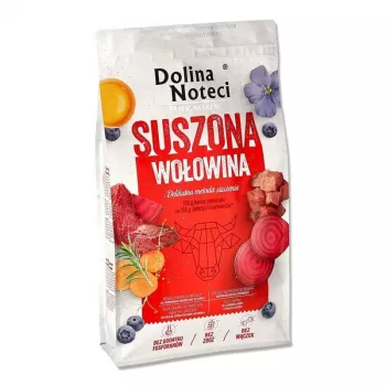 Sausas šunų maistas Dolina Noteci Premium jautiena 9 kg — be grūdų, be glitimo, 26 % baltymų, 15 % riebalų