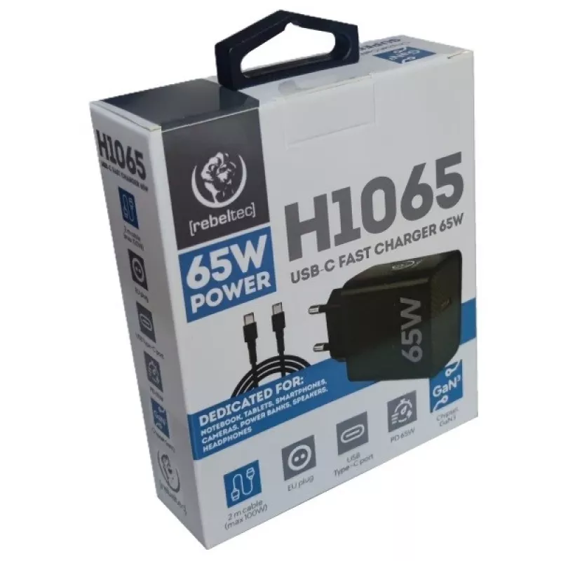Greitasis įkroviklis PD65W USB-C nešiojamiesiems kompiuteriams, išmanie