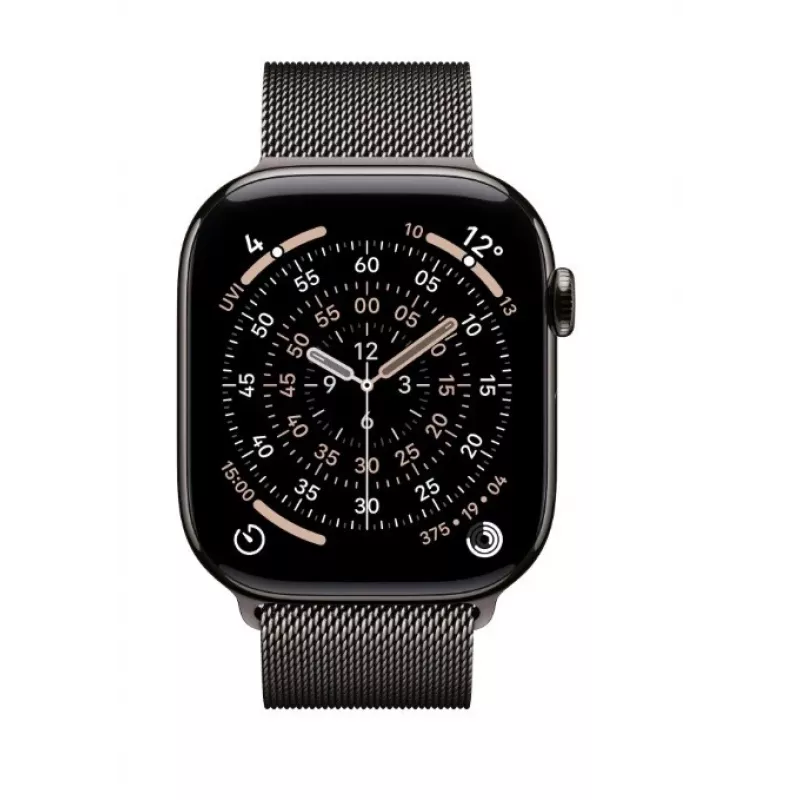Apple Watch Series 11 GPS + Cellular 46mm Slate Titanium Case su Slate Milanese Loop M/L