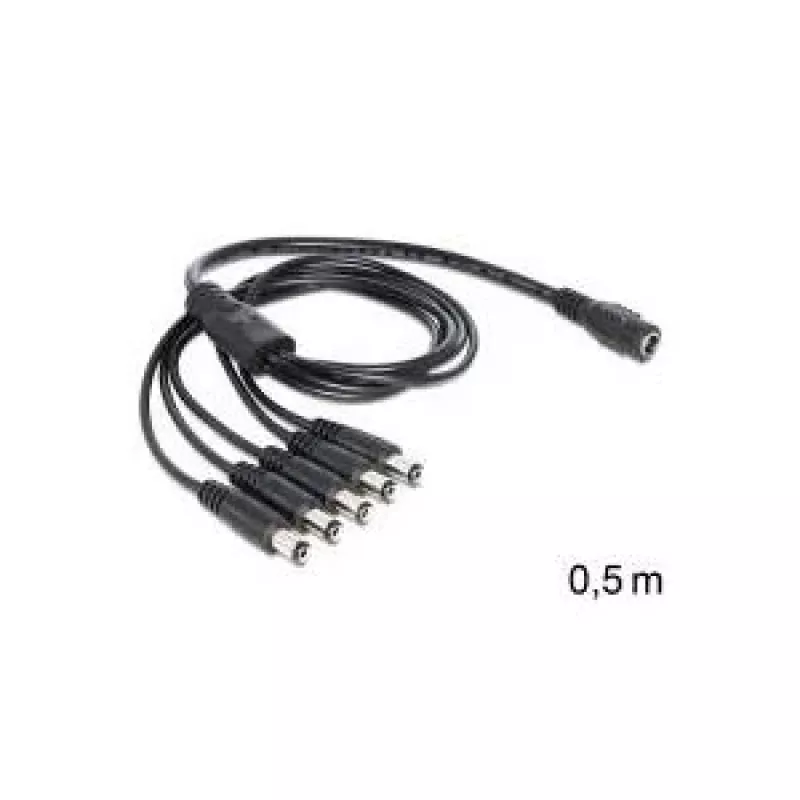 Maitinimo laidas DeLOCK 83288 Juodas 0,5 m