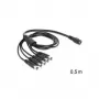 Maitinimo laidas DeLOCK 83288 Juodas 0,5 m