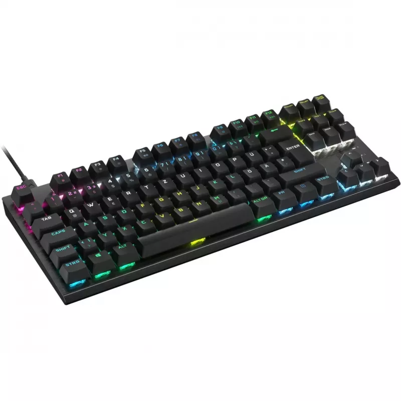 Corsair K60 PRO TKL optinė-mechaninė žaidimų klaviatūra, OPX jungikliai, RGB, juoda