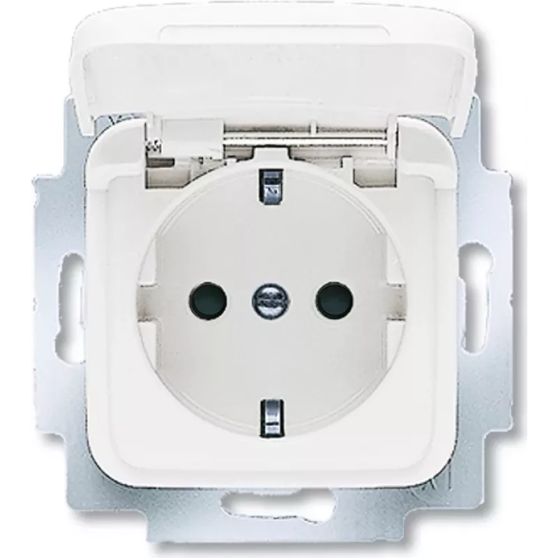 BUSCH JAEGER 20 EUKB-214 - CEE 7/3 - 2P+E - Balta - 250 V - 16 A - 71 mm