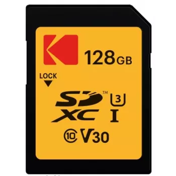 Kodak - „Flash“ atminties kortelė - 128 GB - UHS 3 klasė / 10 klasė - 650x - SDXC UHS-I (EKMSD128GXC10HPRK)