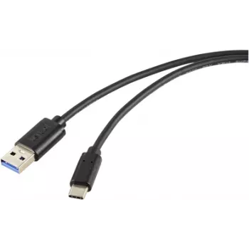 Renkforce RF-5720404 USB laidas, juodas