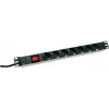 Maitinimo juosta DIGITUS DN-19 PDU-7S — 7 lizdai, 230V, 0,48 m kabelis