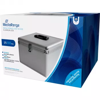 MEDIARANGE BOX76 - Dėžutė diskams - 300 diskų - Sidabrinė - Flisas - Plastikas - Mediena - 120 mm - Aliuminis