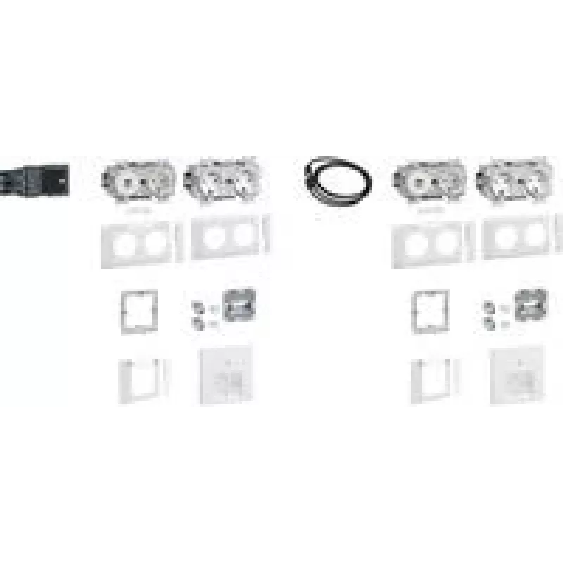 Hager Set 2 darbo vietoms su 3 GAPSET2Std+USB įkrovikliu 15W 2xRJ45 Cat
