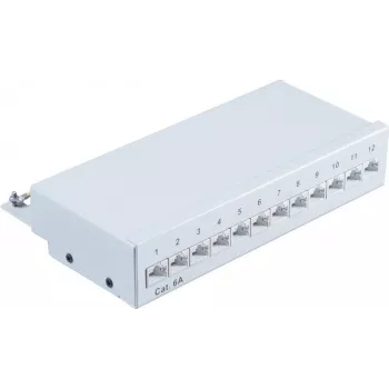 Patch Panel 1U ShiverPeaks BS75077 RJ-45 Cat6a Pilkas Metalas