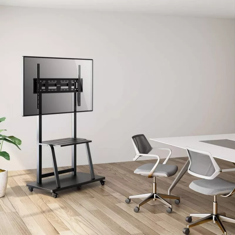 Trolley stand MANHATTAN 1-screen 37–100 inch Juoda VESA 200x200–800x600 Max 150 kg