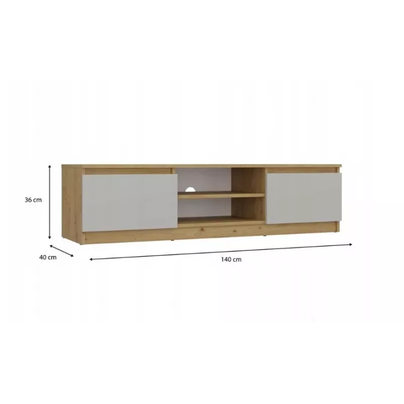 MALWA 140 TV spintelė, artisan ąžuolas/kašmyro
