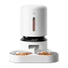 Automatinis gyvūnų lesyklėlė Aptel Granary su dvigubu dubeniu 5 l, baltas