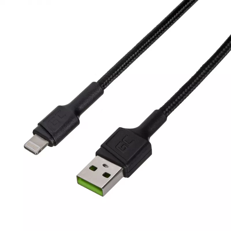 Green Cell KABGC24 „Lightning“ kabelis 0.3 m Juodas
