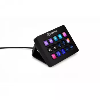 „Elgato Stream Deck MK.2“ pritaikomas 15 klavišų USB užduočių valdymo pultas su klasikiniais klavišais, juodas