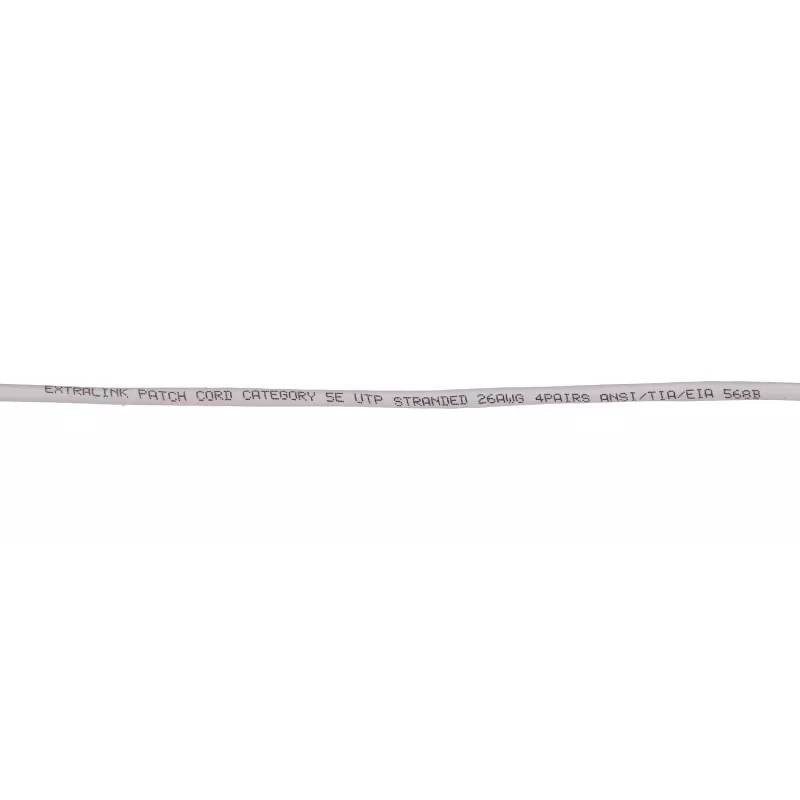 LAN komutacinis kabelis Extralink Cat5e UTP 1 m, RJ-45 į RJ-45, pilkas
