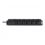 6 vietų lizdas IP44 juodas 2m H07RN-F 3G1,5 (1159970)