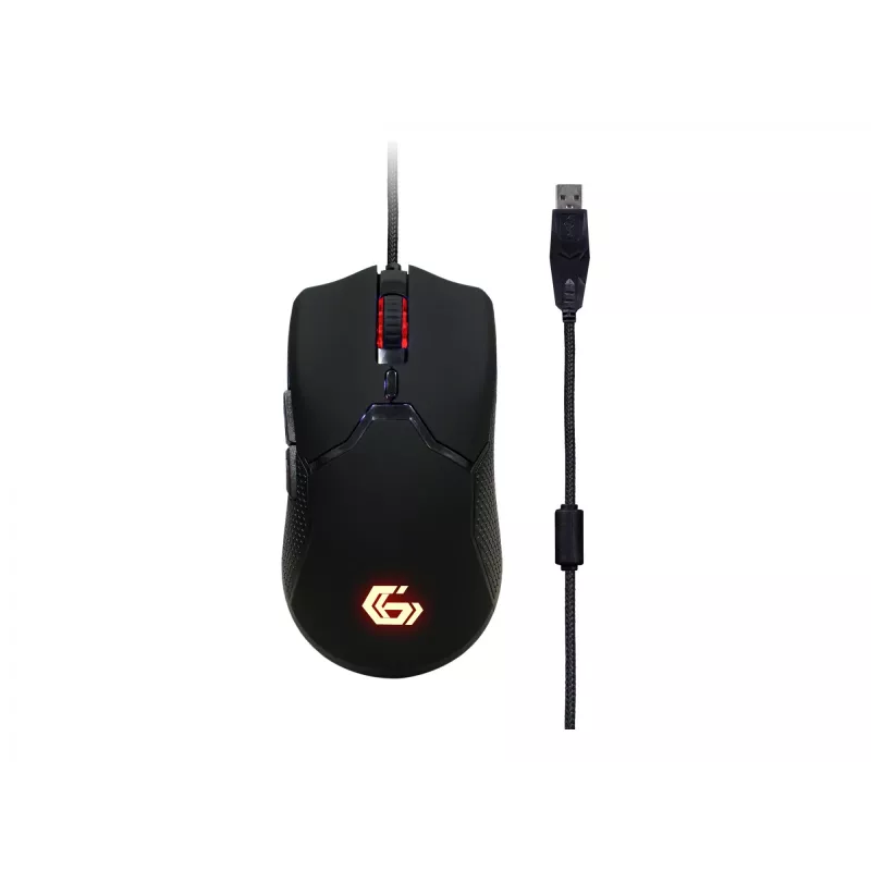Žaidimų klaviatūra GEMBIRD GGS-UMGL4-01 pilno dydžio USB QWERTY 104 klavišų JAV anglų kalba su pele, juoda