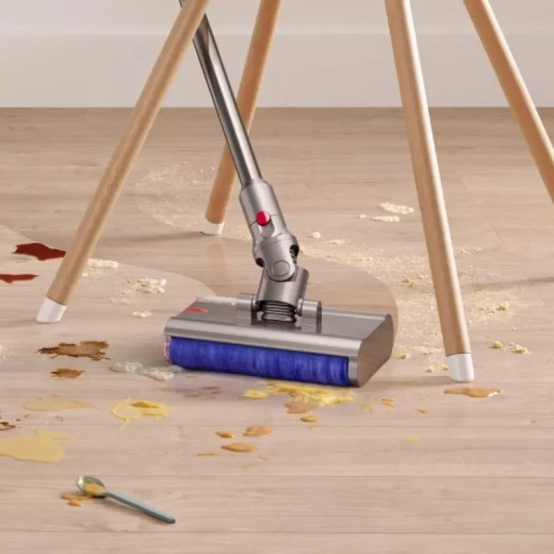 Dyson V12 Submarine 3-in-1 lazdelinis dulkių siurblys, akumuliatorinis, sausas ir šlapias valymas, HEPA, be maišelio, 0,35 l, nikelio ir geltonos spalvos