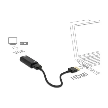 Kabelis HDMI/VGA DeLOCK 65667 0,15 m