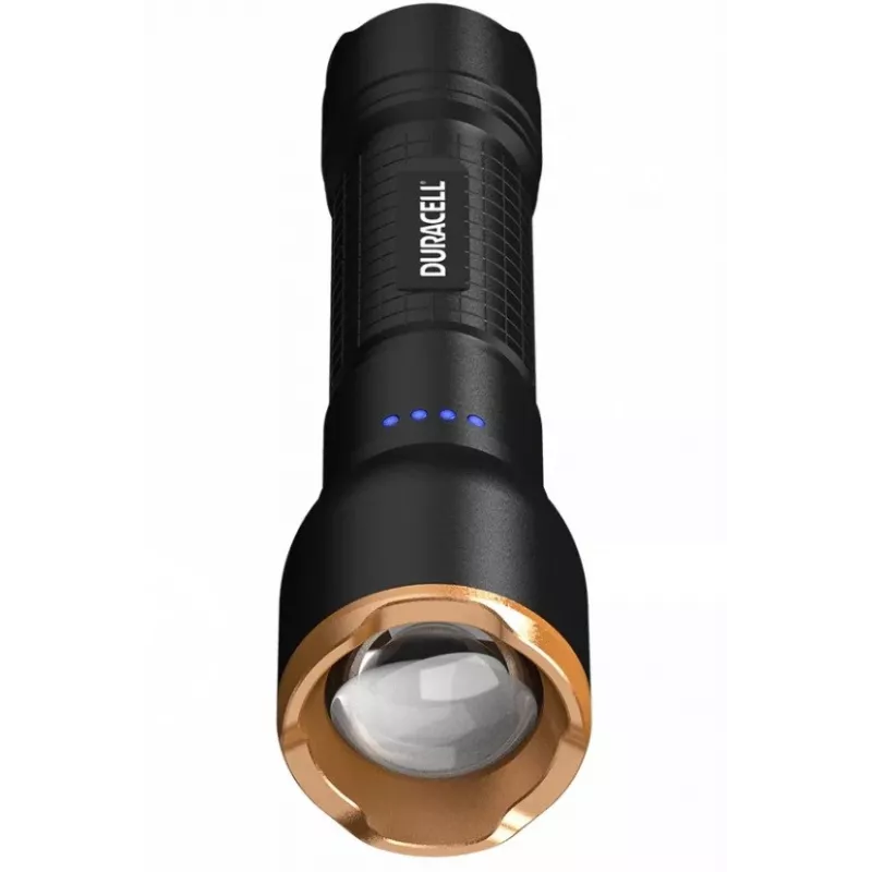 Žibintuvėlis Duracell DF2500R — juodas, rankinis įkraunamas žibintuvėlis