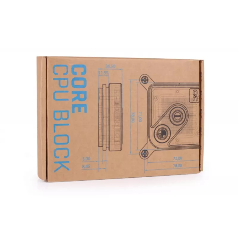 Vandens blokas Alphacool Core 1 juodas, žalvaris, varis 72mm