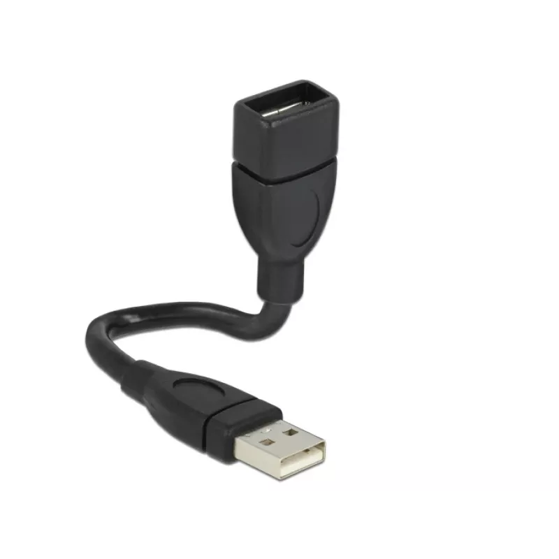 USB kabelis DeLOCK 15cm USB 2.0 USB A juodas